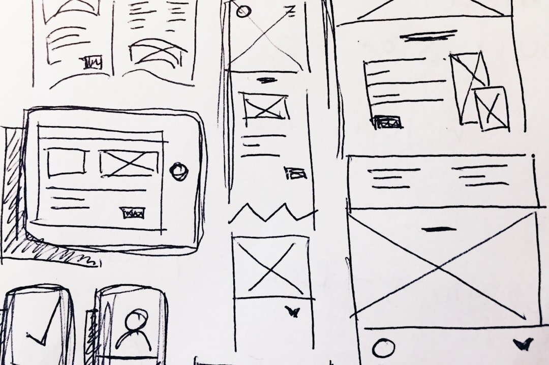 Storyboard sketches and pencils on a creative director's desk